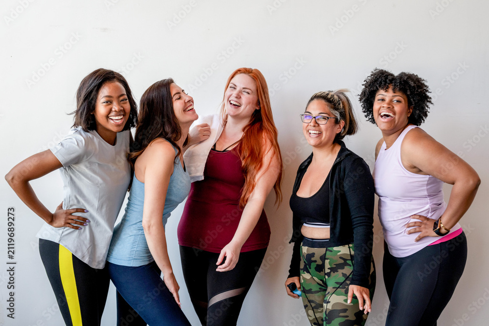 Fototapeta premium Diverse women celebrating fitness photo