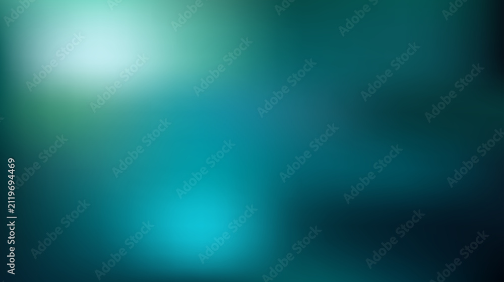 Fototapeta premium Abstract blurred background, with gradient shades, of teal and, cyan blue