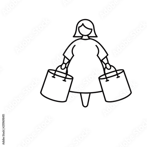 Woman with Shopping Bags