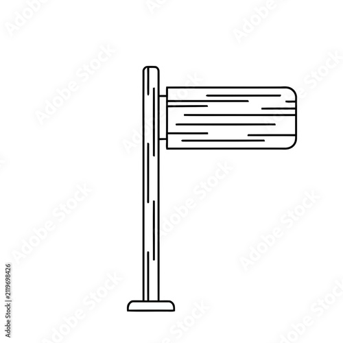 Wooden signpost with horizontal planks