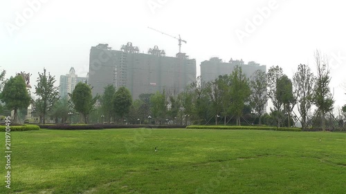 Building Construction Work and Park Sichuan China in 2012