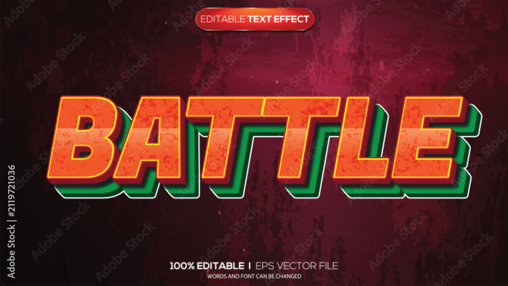 Obraz premium 3d text effect battle theme