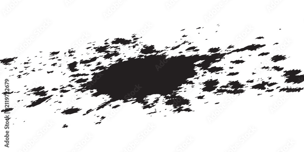 Obraz premium Black Ink Splatter Abstract Design Element.