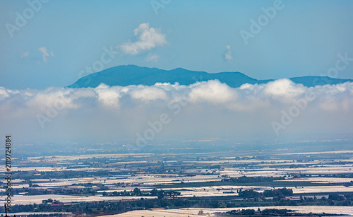 Fog banks on the plain
