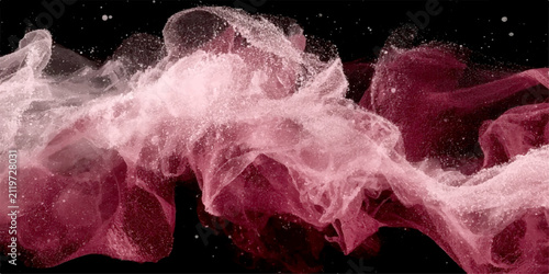 Bild auf Leinwand Abstract Ethereal Nebula A breathtaking macro-photography shot captures delicate tendrils of cosmic dust and nebulae swirling in a mesmerizing display of interstellar artistry