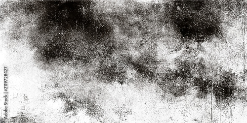 Quadro su tela Black and white abstract texture background with grunge effect and noise on rough surface, weathered paint or paper, dark and light contrast