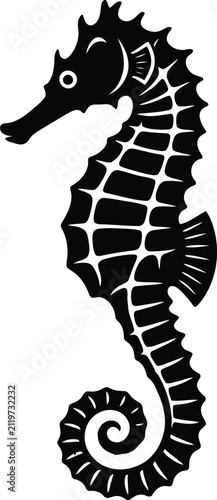 Seahorse Silhouette Vector Illustration
Marine Ocean Animal Logo