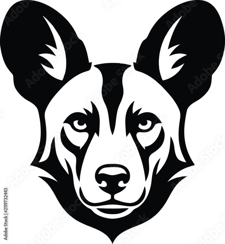 Dog Head Silhouette Vector Illustration