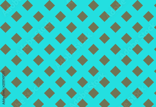 Geometric diamond pattern in bright cyan color