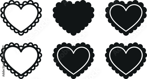 Minimalist Heart And Helping Hands Vector Collection With Love And Care Theme