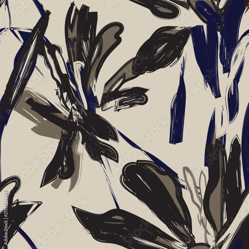 Abstract Floral seamless pattern design for fashion and home textiles, graphics and backgrounds