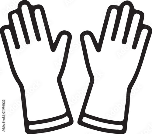 Pair of protective gloves, safety handwear for work, preventing contamination, clean hands accessory, personal protective equipment for tasks.