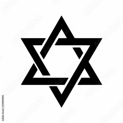 Star of David symbol graphic illustration.