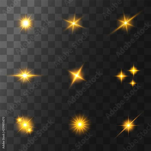 Lens Flare, light glow effect. sun or realistic shining star with backlight effect.
bokeh glitter and sparkles or sparkles on transparent background.