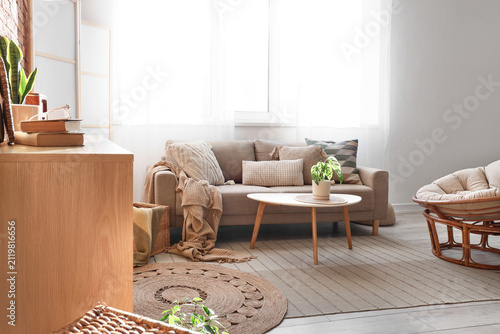 Interior of light living ro...