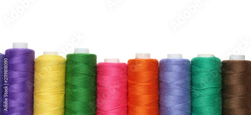 Spools of colorful thread o...
