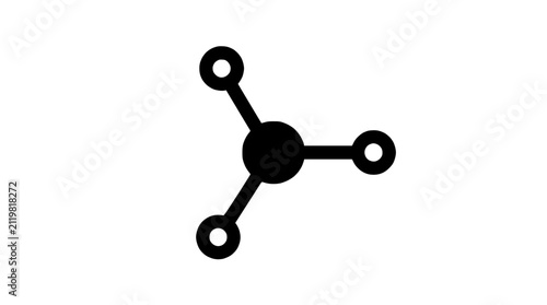 Abstract molecular structure icon