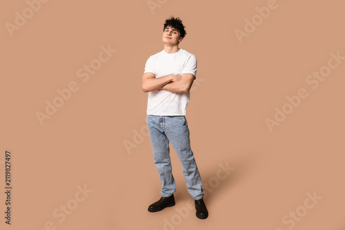 Handsome young man in styli...