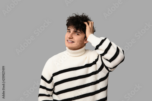 Handsome young man in styli...