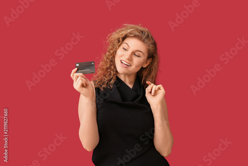 Beautiful young woman with ...