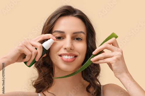 Beautiful young woman with ...