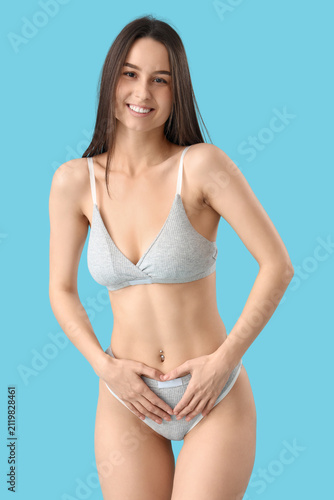 Sexy young woman in cotton ...