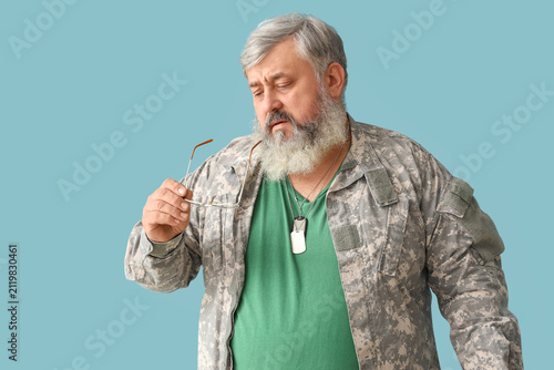 Portrait of sad senior man ...