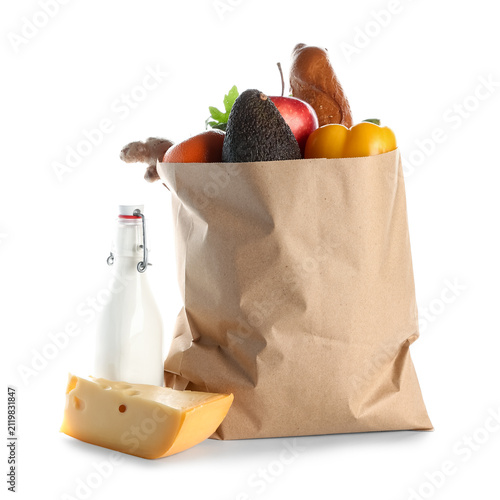 Paper bag full of groceries...