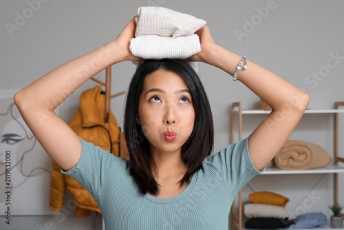 Beautiful young woman with ...