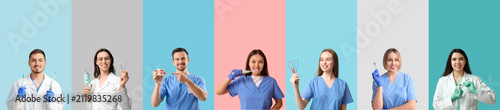Group of diverse dentists a...