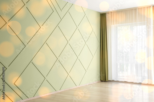Empty room interior with li...