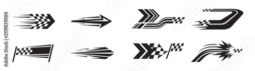 Cuadro en lienzo Arrows depict a collection of racing and speed motifs.