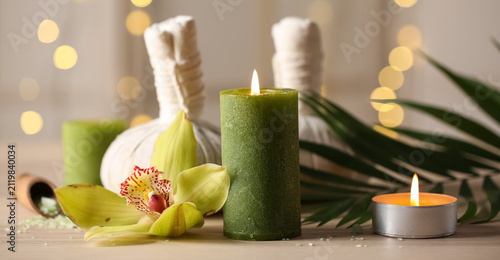 Spa treatment with burning ...