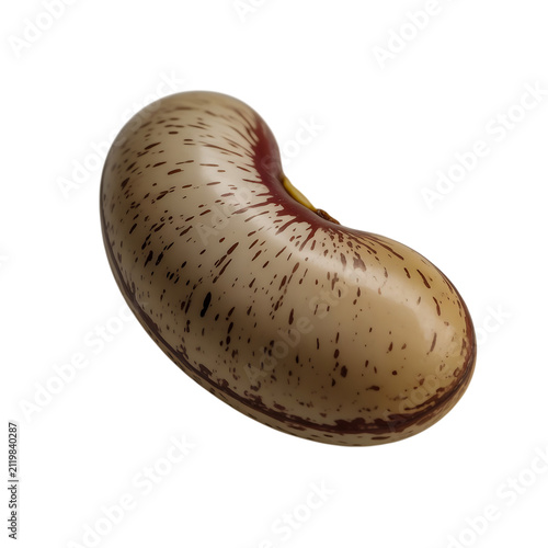 Brown speckled bean seed isolated isolated on transparent background
