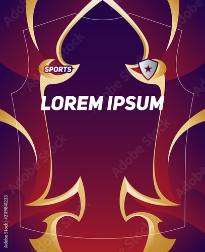 Dynamic Sports Jersey Template with Bold Geometric Shapes and Modern Athletic Style