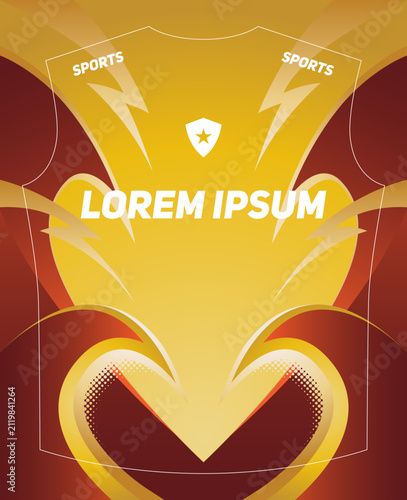 Dynamic Sports Jersey Template with Bold Geometric Shapes and Modern Athletic Style