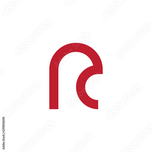 R Minimalist Geometric Logo Icon