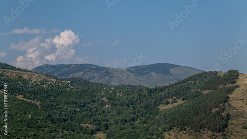 mountain landscape with clouds