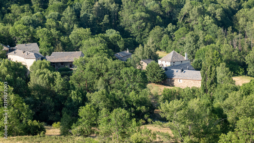 Fototapeta premium village in the mountains