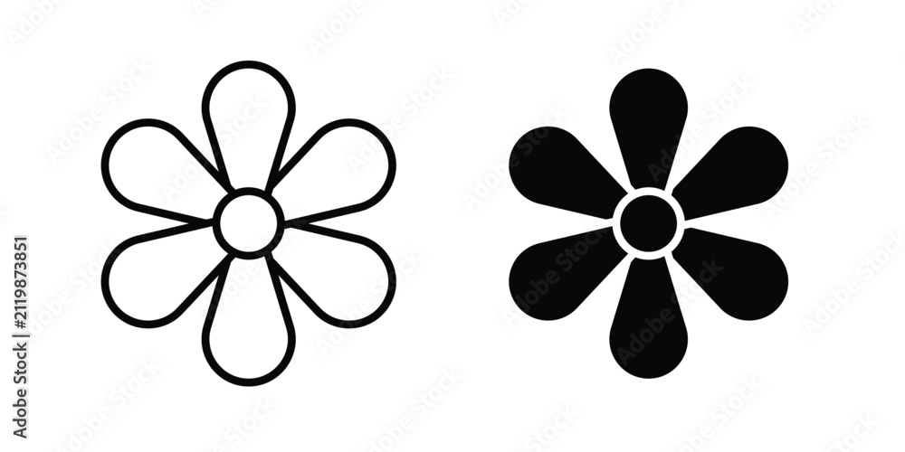 Fototapeta premium Hypericum icon simple drawings set