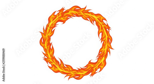 Orange laurel wreath flat design illustration