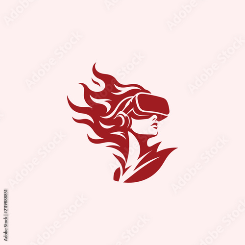 VR Fiery Woman Logo