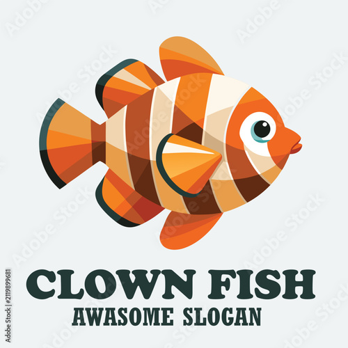 design logo vector icon clown fish