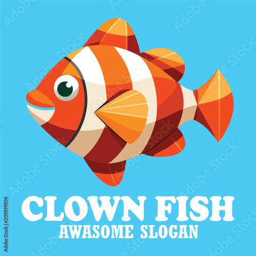 design logo vector icon clown fish