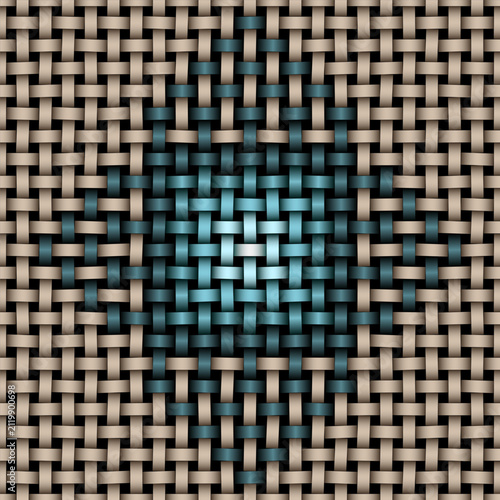 Persian Star Woven Seamless Pattern with Editable Background — Iranian Geometry & Oriental Craft Design