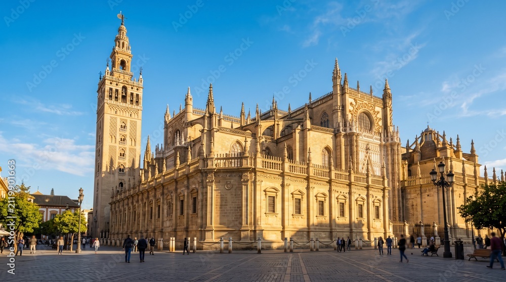 Obraz premium Seville Cathedral and Giralda Tower in Seville
