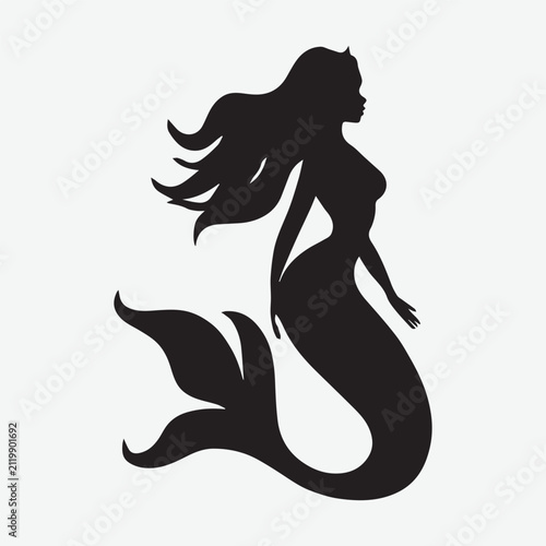 Mermaid Simple Illustration Icon Graphic Clothing