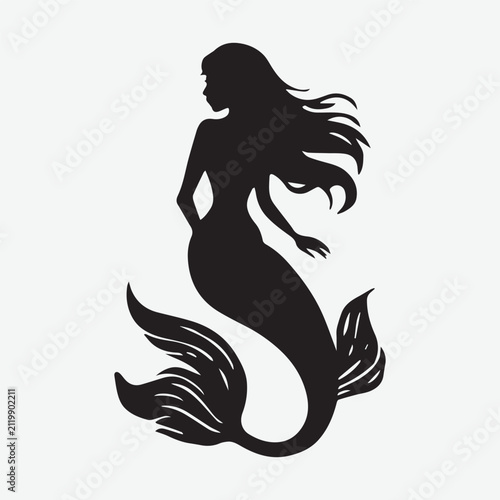 Mermaid Simple Illustration Icon Graphic Clothing