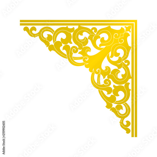 gold corner decorative..