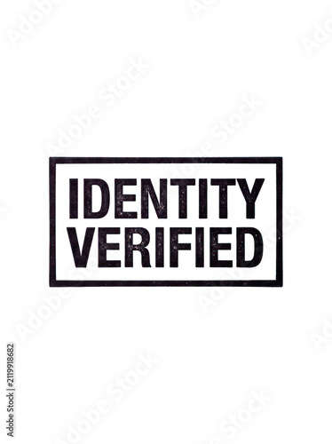 Identity Verified Stamp Graphic Design.